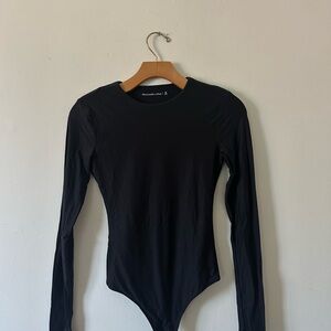 Abercrombie & Fitch Black Crew Neck Bodysuit